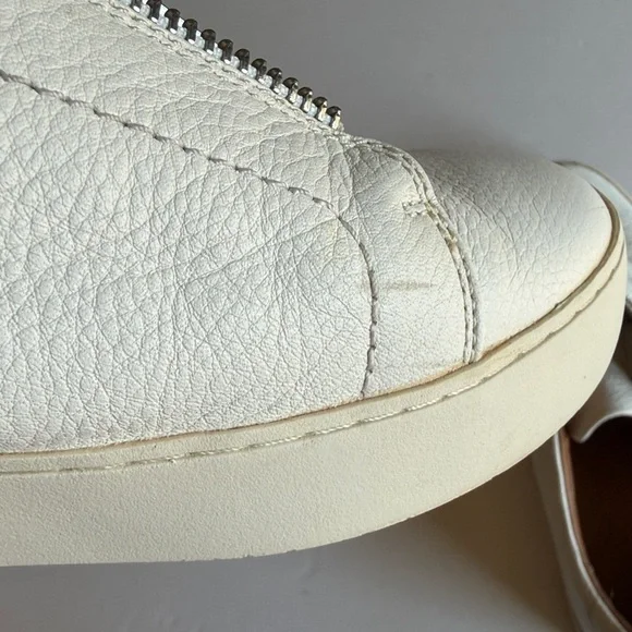 Frye Lena Zip low white sneakers women’s 8.5 - Picture 8 of 9
